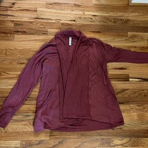 Maroon athleta cardigan